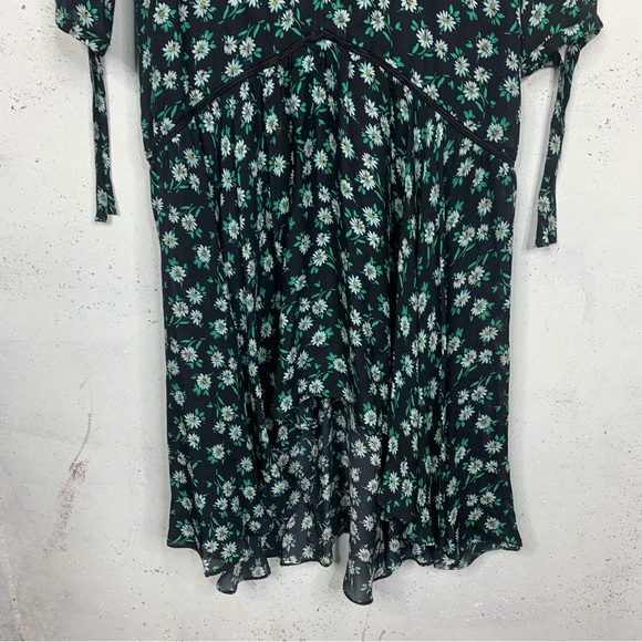 Intermix Long Midi Silk Deep VNeck Floral Dress Size 6 - Picture 14 of 15